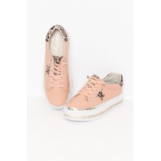 Manny Blush Platform Leather Sneaker