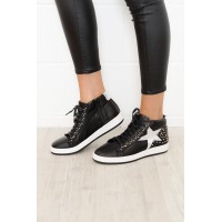 Ashton Black Leather High Top Sneaker