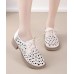 Beige Flat Feet Shoes Hollow Out Cross Strap Flat Feet Shoes