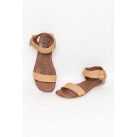 Than Tan Leather Buckle Sandal